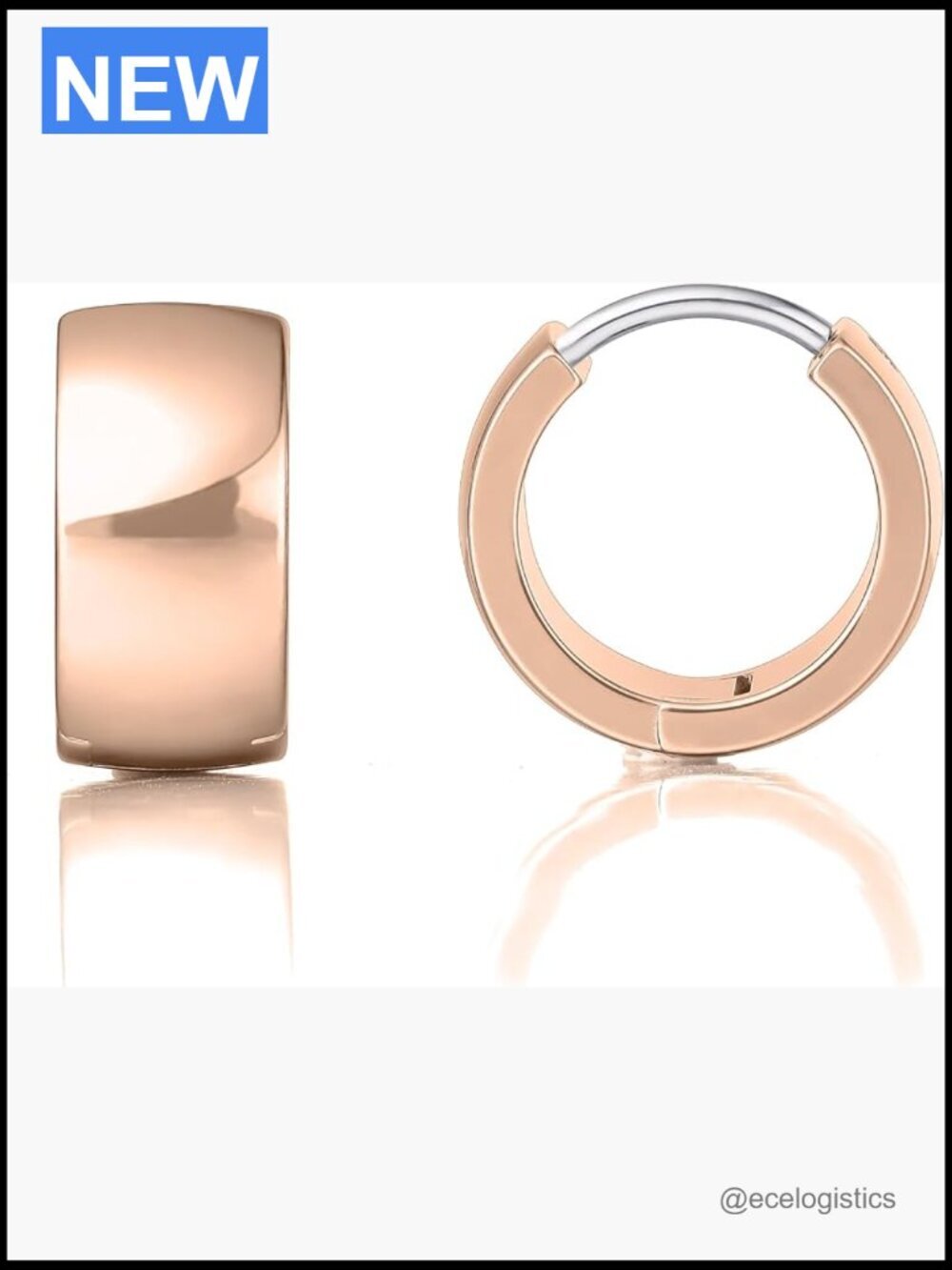Implant Grade Titanium F136 Hoop Huggie Earrings Hypoallergenic